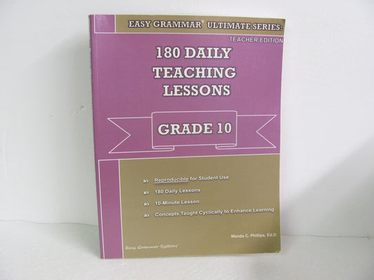 180 Daily Teaching Lessons ISHA Enterprises 10th Grade Language Textbooks