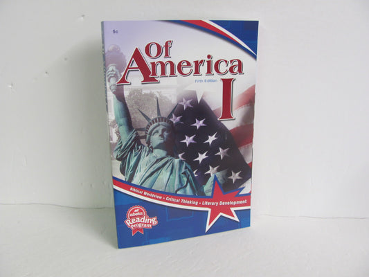 Of America 1 Abeka Student Book Pre-Owned 5th Grade Reading Textbooks