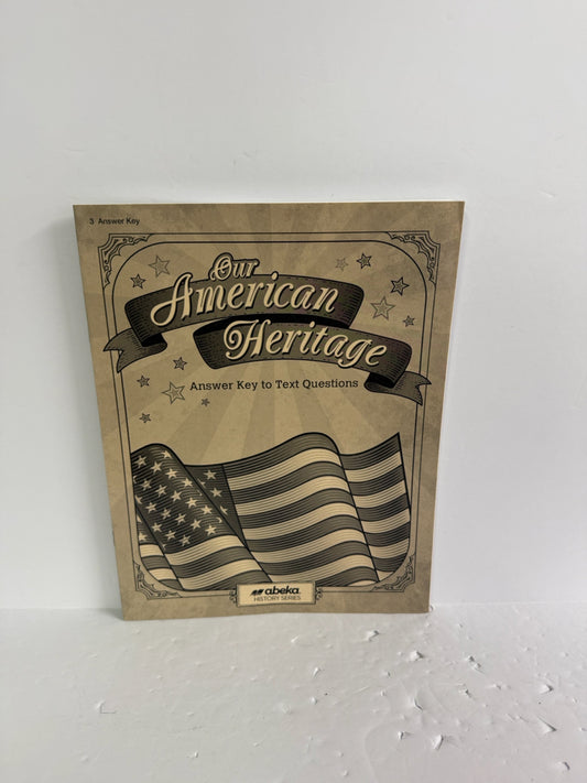 Our American Heritage Abeka Answer Key  Pre-Owned 3rd Grade History Textbooks