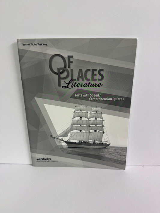 Of Places Literature Abeka Quiz/Test Key  Pre-Owned 8th Grade Language Textbooks