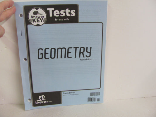 Geometry BJU Press Test Key Pre-Owned High School Mathematics Textbooks