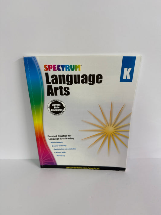 Language Arts Spectrum Workbook  Pre-Owned Kindergarten Language Textbooks