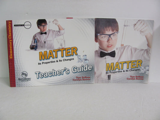 Elementary Chemistry Master Books Set  Pre-Owned DeRosa Science Textbooks