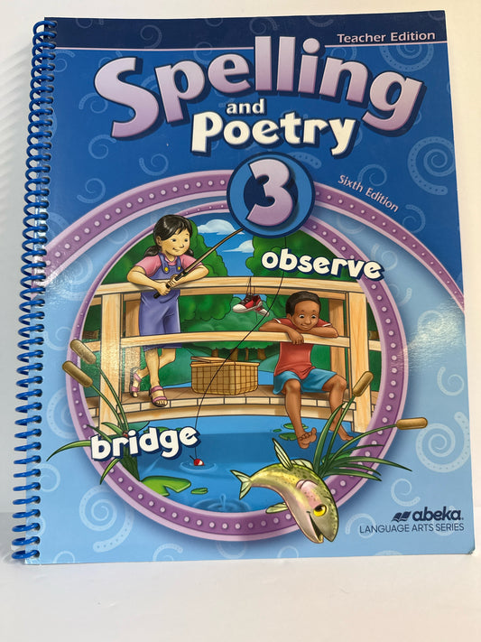 Spelling and Poetry 3 Abeka Teacher Edition  Pre-Owned Spelling/Vocabulary Books