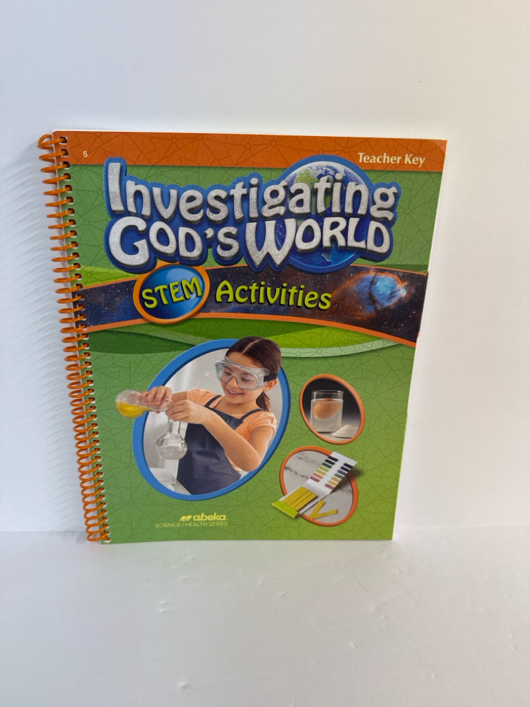 Investigating God's World Abeka Teacher Key  Pre-Owned Science Textbooks