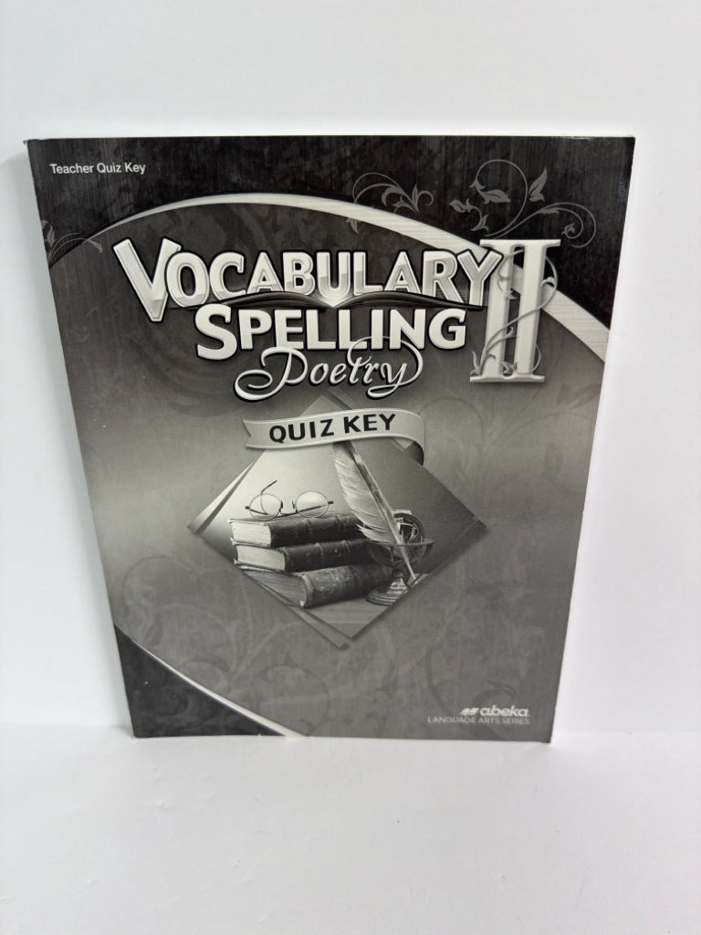 Vocabulary Spelling Poetry II Abeka Quiz Key Pre-Owned Language Textbooks