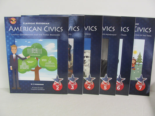 American Civics Classical Historian Set  Pre-Owned De Gree History Textbooks