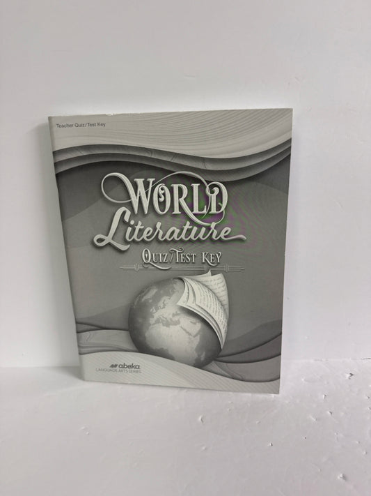World Literature Abeka Quiz/Test Key  Pre-Owned 10th Grade Language Textbooks