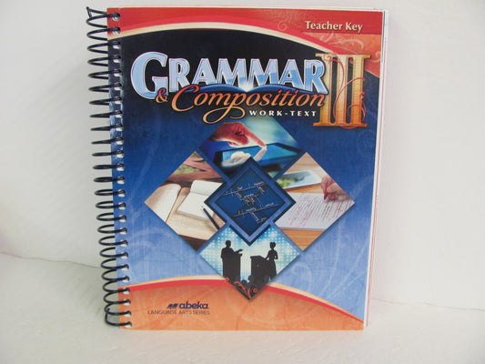 Grammar & Composition III Abeka Teacher Key  Pre-Owned Language Textbooks