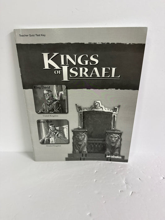 Kings of Israel Abeka Quiz/Test Key  Pre-Owned 9th Grade Bible Textbooks