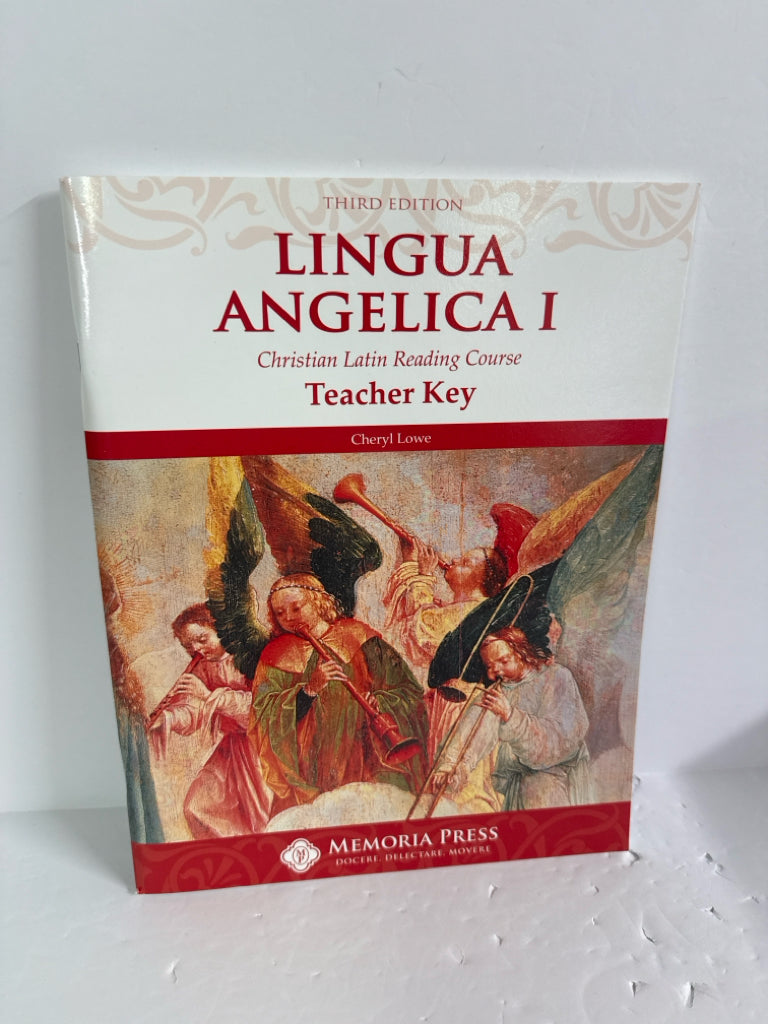 Lingua Angelica I Memoria Press Teacher Key  Pre-Owned Elementary Memoria Press