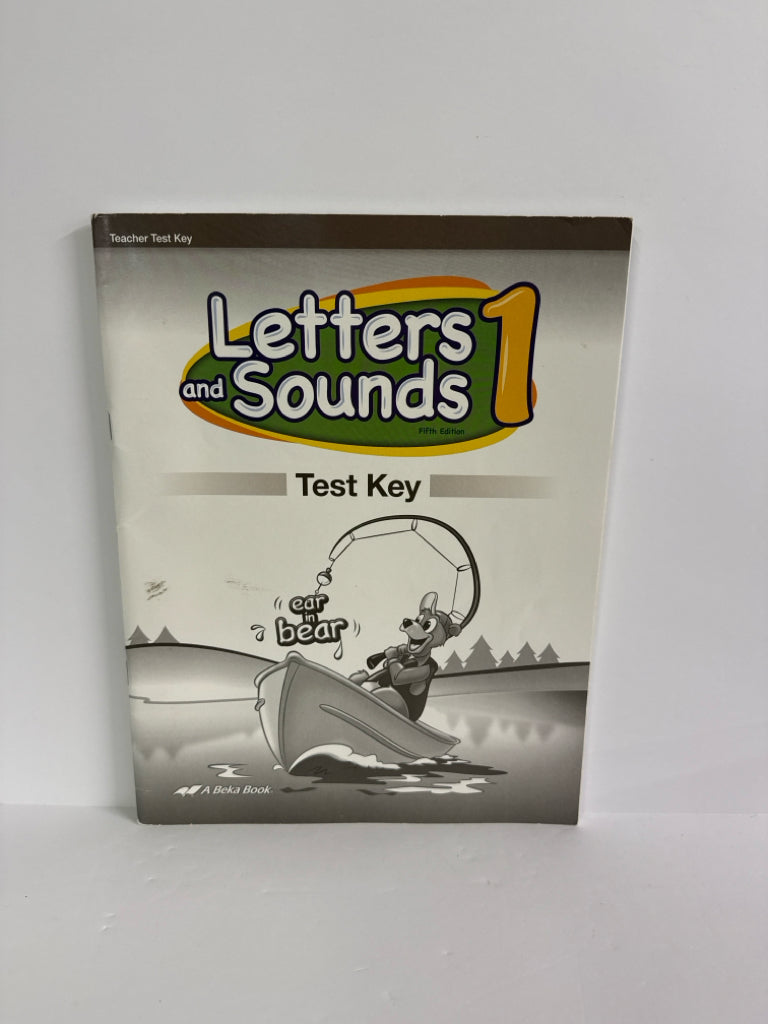 Letters and Sounds 1 Abeka Test Key Pre-Owned 1st Grade Language Textbooks