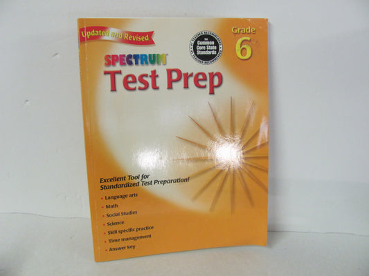 Test Prep Spectrum Workbook  Pre-Owned 6th Grade Testing Books