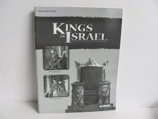 Kings of Israel Abeka Quiz/Test Key  Pre-Owned 9th Grade Bible Textbooks