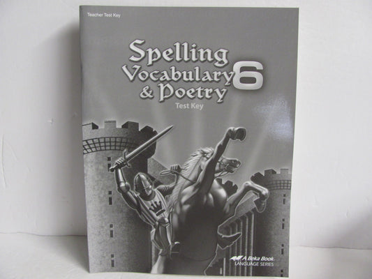 Spelling Vocabulary & Poetry Abeka Test Key Pre-Owned Spelling/Vocabulary Books