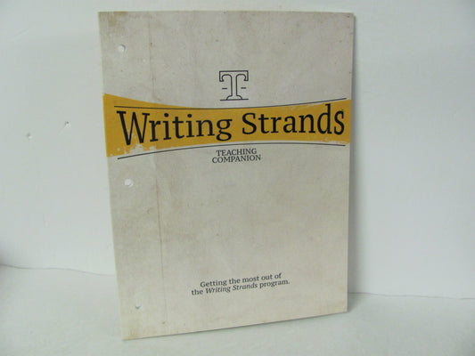 Writing Strands Master Books Teacher Edition  Pre-Owned Creative Writing Books