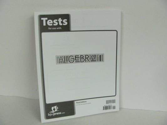 Algebra 1 Bob Jones Tests Pre-Owned 9th Grade Mathematics Textbooks