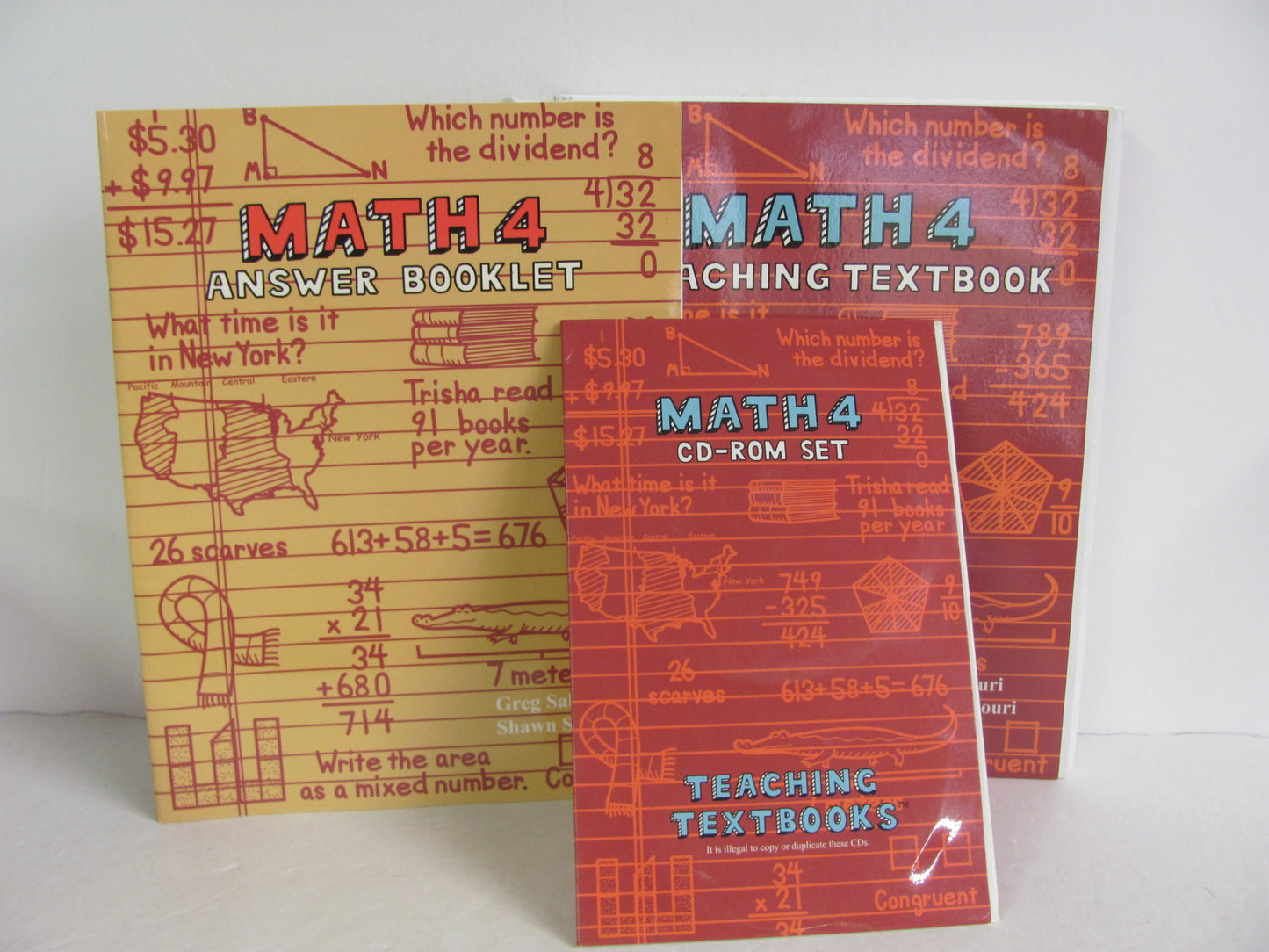 Math 4 Teaching Textbook Set  Pre-Owned 4th Grade Mathematics Textbooks