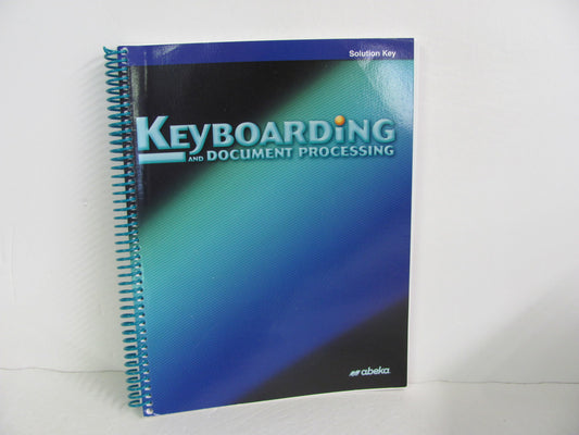 Keyboarding Abeka Solution Key Pre-Owned High School Electives (Books)