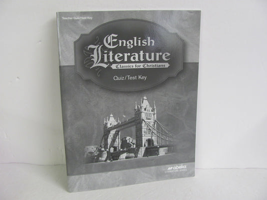 English Literature Abeka Quiz/Test Key  Pre-Owned 12th Grade Reading Textbooks