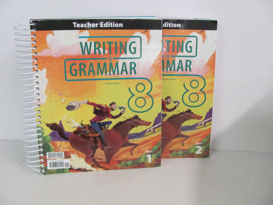 Writing & Grammar 8 BJU Press Teacher Edition  Pre-Owned Language Textbooks