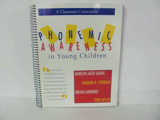 Phonemic Awareness Brookes Publishing Pre-Owned Early Learning Books