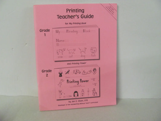 Printing Handwriting Without Tears Teacher Guide  Pre-Owned Penmanship Books