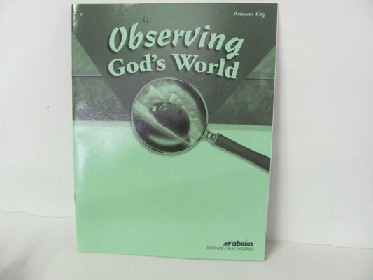 Observing God's World Abeka Answer Key  Pre-Owned 6th Grade Science Textbooks