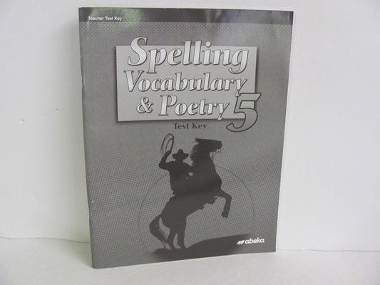 Spelling Vocabulary & Poetry Abeka Test Key Pre-Owned Spelling/Vocabulary Books