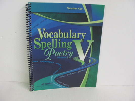 Vocabulary Spelling Poetry V Abeka 11th Grade Spelling/Vocabulary Books