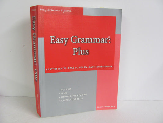 Easy Grammar Plus ISHA Enterprises Teacher Edition  Pre-Owned Language Textbooks