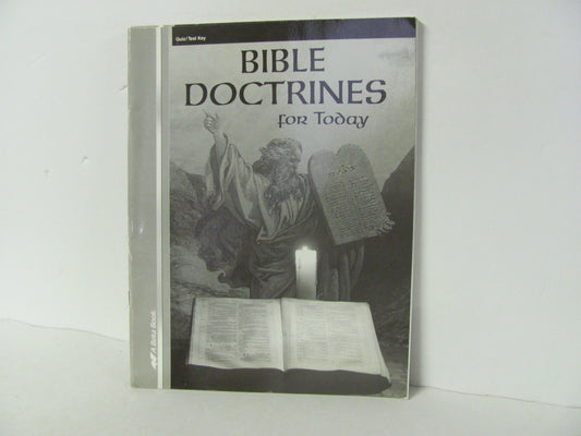 Bible Doctrines For Today Abeka Quiz/Test Key  Used 10th Grade Bible Textbooks