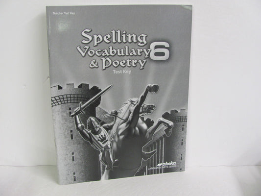 Spelling Vocabulary & Poetry Abeka Test Key Pre-Owned Spelling/Vocabulary Books