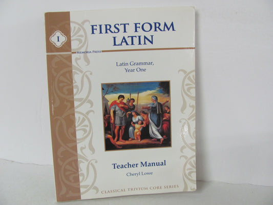 First Form Latin Memoria Press Teacher Manual  Pre-Owned Latin Books