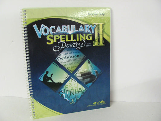 Vocabulary Spelling Poetry II Abeka 8th Grade Spelling/Vocabulary Books