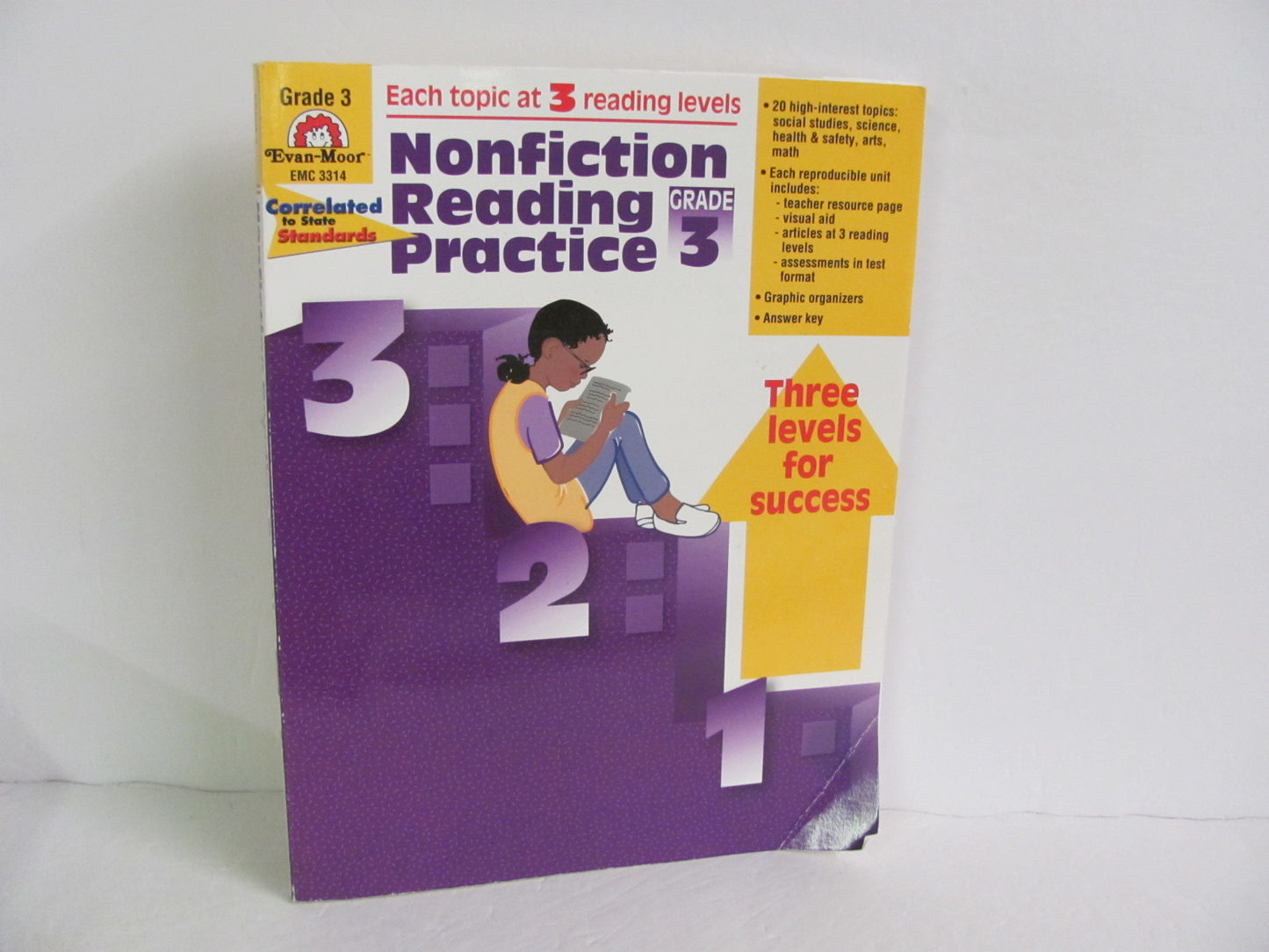 Nonfiction Reading Practice Evan-Moor Pre-Owned 3rd Grade Reading Textbooks