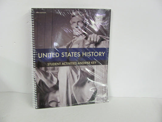 United States History BJU Press Activity Key Used 11th Grade History Textbooks
