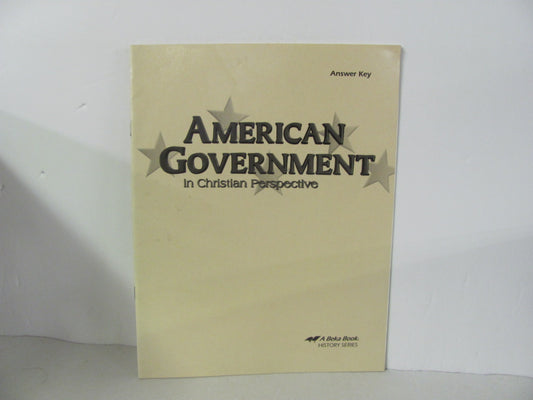 American Government Abeka Answer Key  Pre-Owned 12th Grade History Textbooks