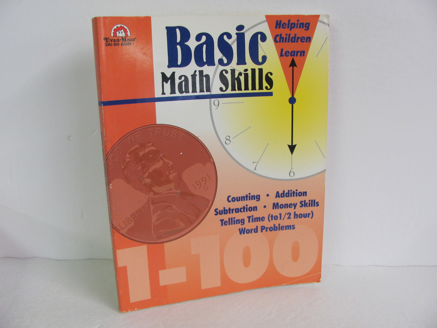 Basic Math Skills Evan-Moor Pre-Owned 1st Grade Math Help Books